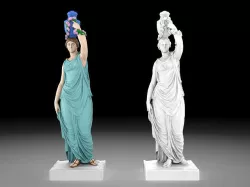 Nymph statue collection Low-poly 3D model