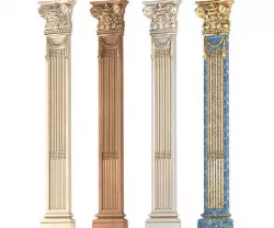 Pilaster Column in classic style 3D model