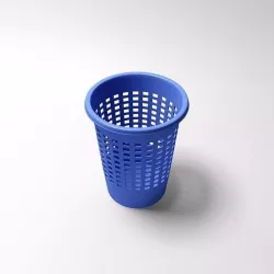 Plastic paper bin Low-poly 3D model