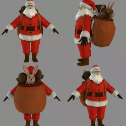 Santa Claus Low-poly 3D model