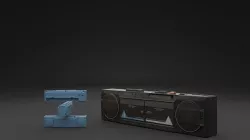 Scanned BOOMBOX HIGH POLY 3D model