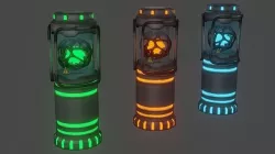 Sci-fi lab Capsule with energy ball Low-poly 3D model