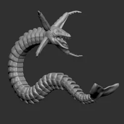 Seamonster Low-poly 3D model