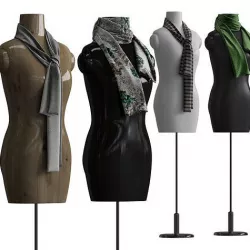 Shawl over manikin 3D model