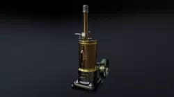 Steampunk Engine Low-poly 3D model