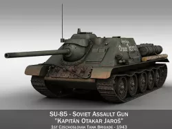 SU-85 - Kapitan Otakar Jaros 3D model