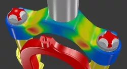 Suspension fork FEA 3D model