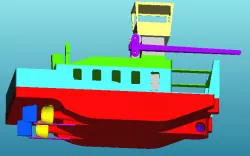 Toys for boys-river/Kort nozzle, Rim-driven thruster, Rudder for push tug- OpenSCAD CSV