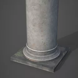 Tuscan Style Column old vintage Low-poly 3D model