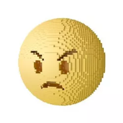 Voxel Angry Face 01 Low-poly 3D model