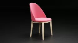 West Elm Mid-Century Chair Velvet 3D model Low-poly 3D model