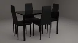 wood chair Low-poly 3D model
