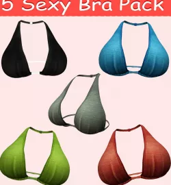 05 Sexy Bra Pack Low-poly  3D model