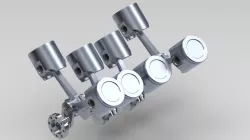 5.4L Flat Plane V8 Crank and Pistons