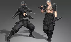 Armored Male Ninja Low-poly  3D model