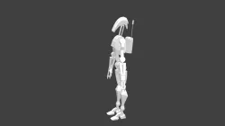 B1 battle droids 3D model