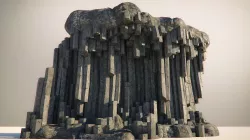Basalt Columns and Rocks Kit PBR - Natural  Low-poly  3D model