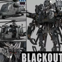 Blackout is back - 3d animated transformer model 3D model
