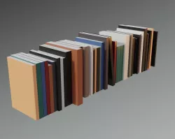 Book collection Lowpoly - Modern Books Low-poly  3D model