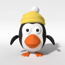 Cartoon Penguin for animation 3D model