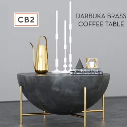 CB2 Darbuka brass coffee table 3D model