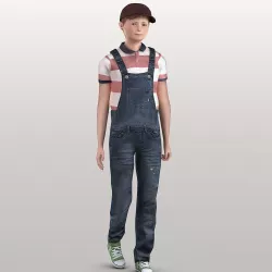Character Child Sam Low-poly  3D model