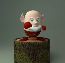 Christmas Elf  Gnome 3D model