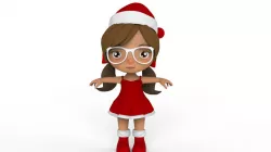 Christmas girl 3D model