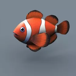 clown fish Low-poly  3D model