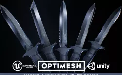 Combat Knife - PBR 3D model Low-poly  3D model