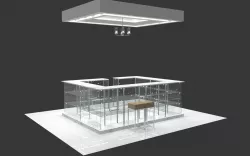 Concession stand kiosk shop 3D model