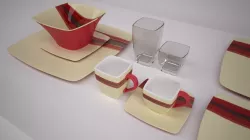 Contemporary Dinnerware 3D model