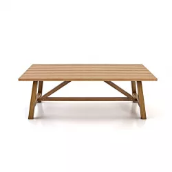 Crosby Teak Coffee Table Low-poly  3D model