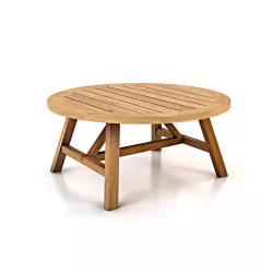 Crosby Teak Round Coffee Table 3D model