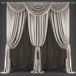Curtain 3D model 327 Low-poly  3D model