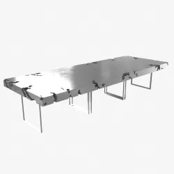 Custom made communal table stone top conrete quartz damaged craf 3D model