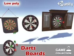 Darts Boards  Low-poly  3D model