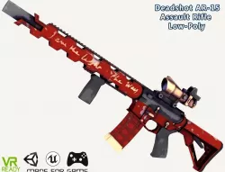 Deadshot Colt AR-15 Assault Rifle Low-poly  3D model