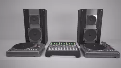 DJ Decks Set 3D model