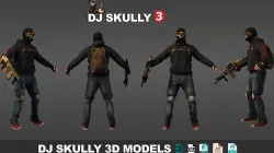 Dj Skully 3D Models Low Poly  Low-poly  3D model