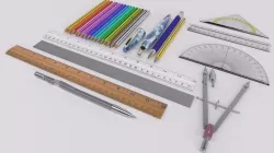 Drawing Instruments 3D model