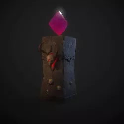 Dungeon demonic statue Low-poly  3D model