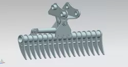 Excavator rake