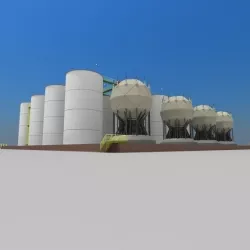Factory Oil Tanks 3D model