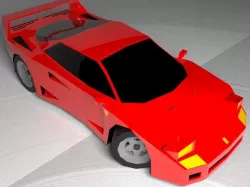 Ferrari F-40 Low-poly  3D model