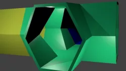 Five Modular Hexagon Hallway Set 3D model