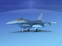 Gen Dyn F-16A Falcon Jordan 3D model