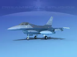Gen Dyn F-16A Falcon Netherlands 3D model