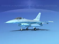 Gen Dyn F-16A Falcon Poland 3D model