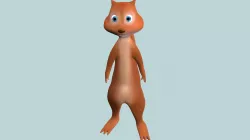 Humanoid toon low-poly squirrel Low-poly  3D model